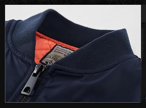 TangDao Men’s Bomber Jacket Windproof Warm Fleece Winter Coat Multi Pocket Military Style Padded Lined Flight Jacket