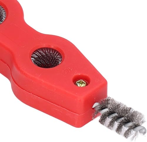 Miniatura 4 de Juego de limpiador y escariador de tuberías de cobre, cepillo de desbarbado 4 en 1 para soldadura de plomeros, incluye 2 limpiadores de tuberías de