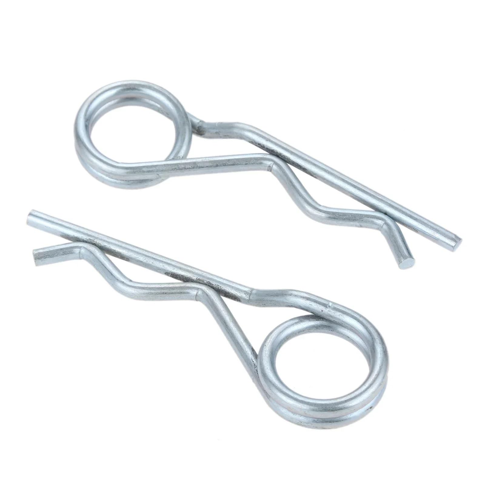 Splint aus Edelstahl 304, Splinte, Stahl-Doppelring-R-Clip-Halterung for Anhängerkupplung, mehrere Größen(2x50mm 200pcs)