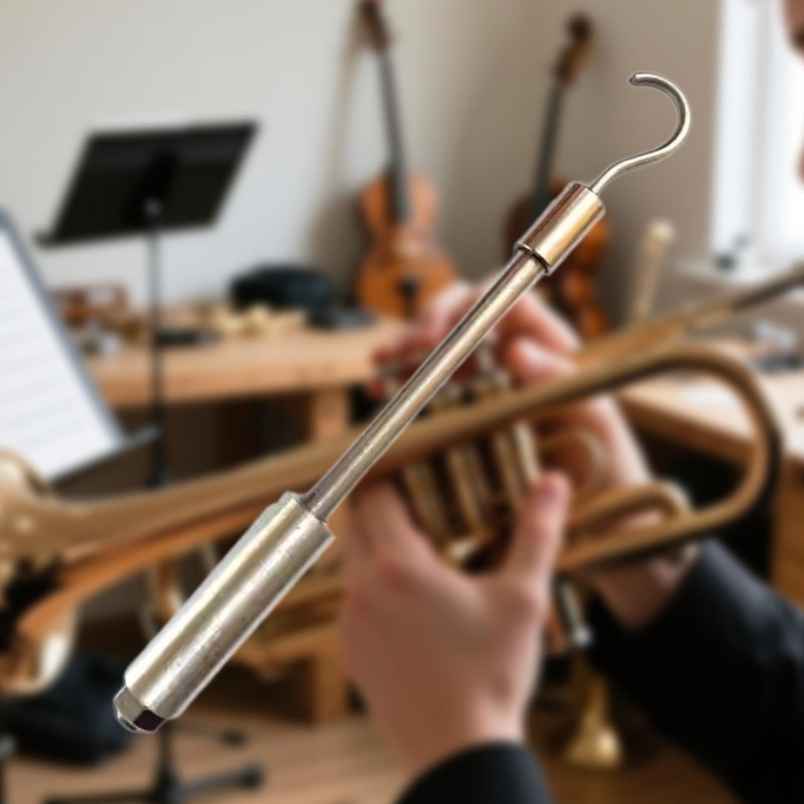 Herramienta de extracción de gancho de tubo de afinación para trompeta, corno francés, bombardino, herramienta de reparación de instrumentos de latón para diapositivas oxidadas