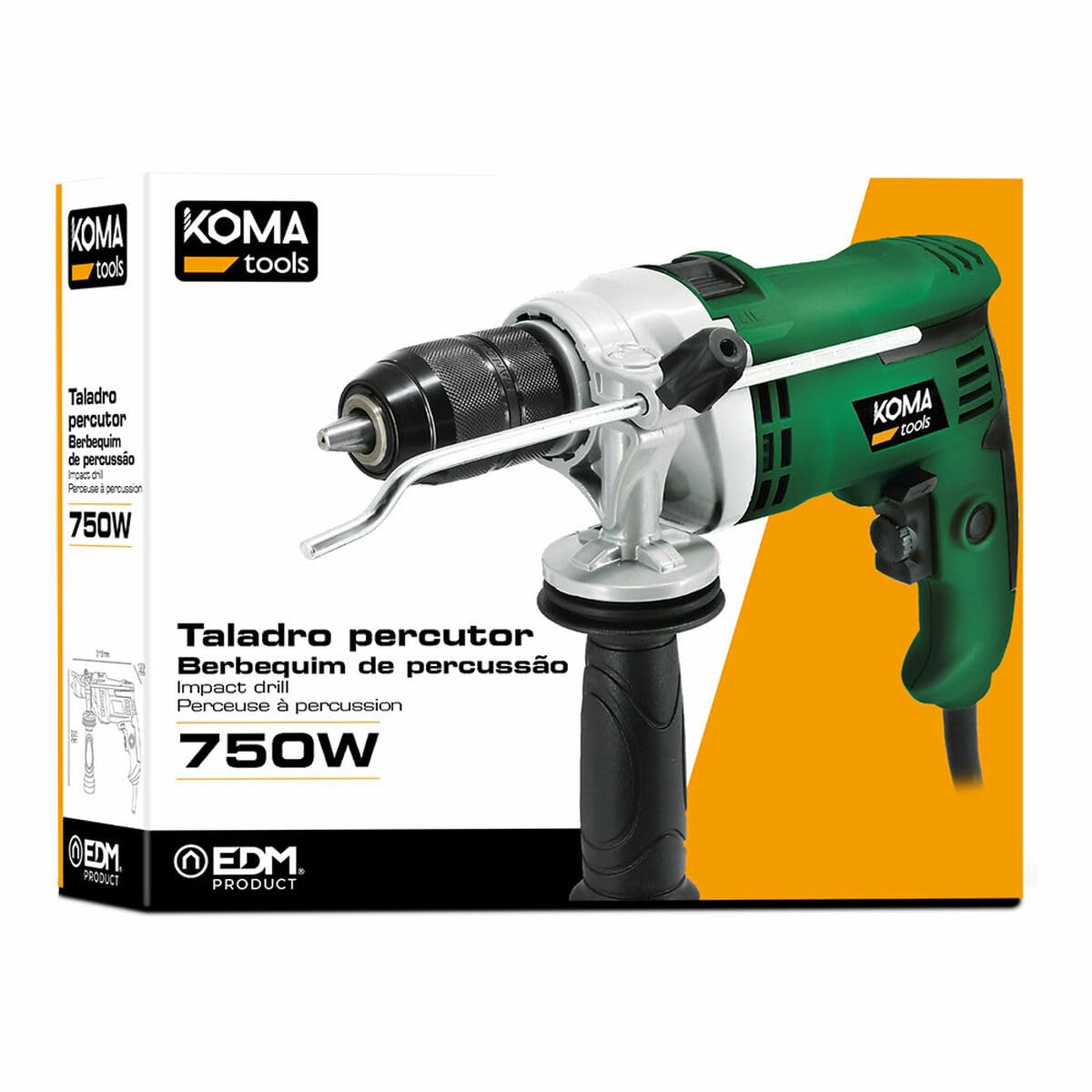 TALADRO PERCUTOR 750W 12x31,5x22cm KOMA TOOLS