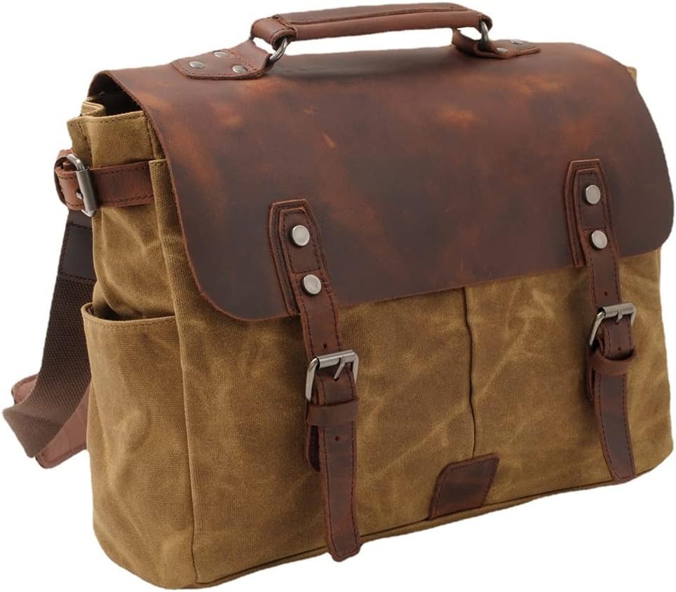 Vintage canvas with briefcase handbag men's bag retro -shoulder messenger handbag