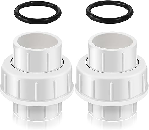 Uniones de PVC de 1-12, acoplamiento de unión de PVC de 2 piezas, juntas de unión de PVC de 1-12 pulgadas con puerto de conexión de zócalo x zócalo,