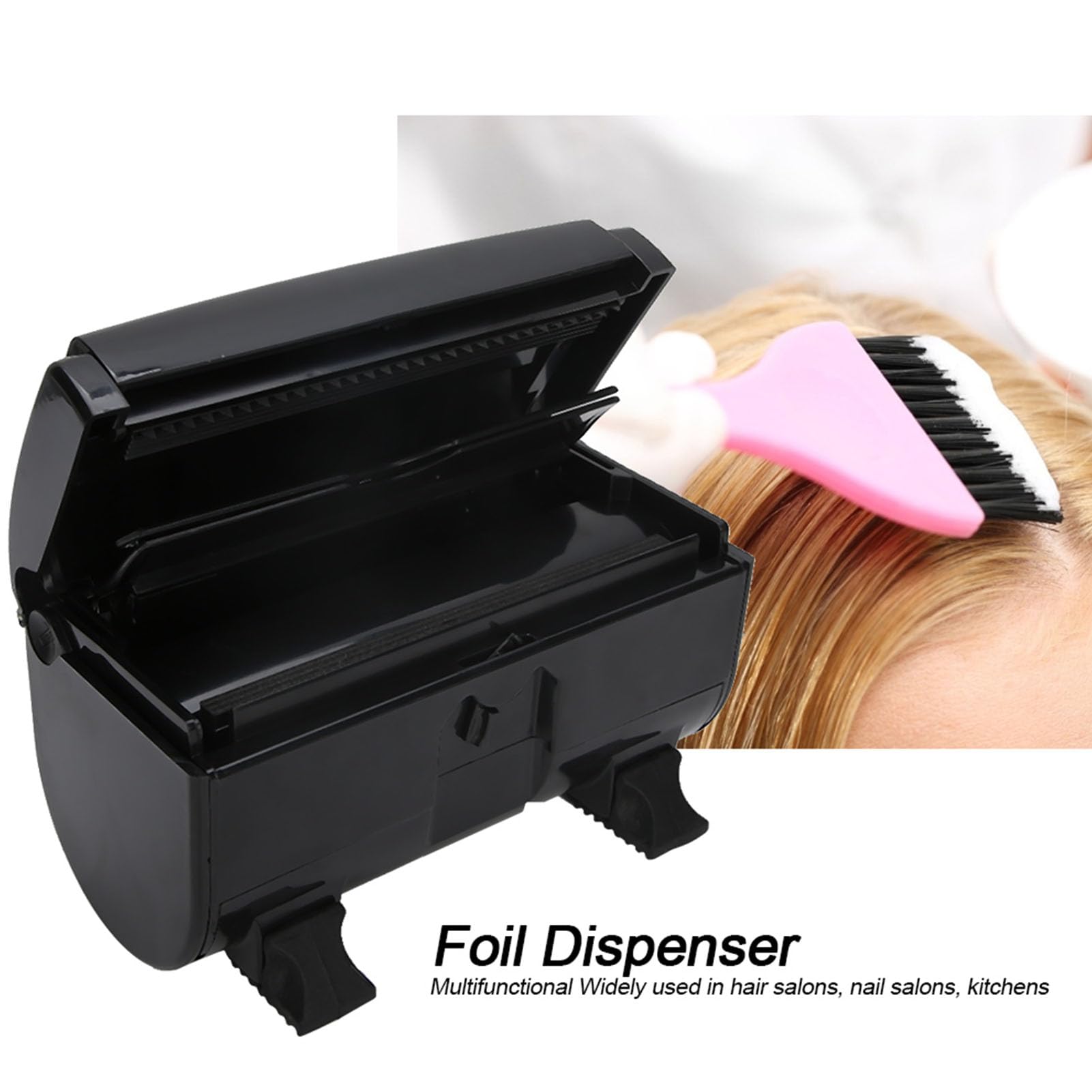 Highlighting Foil Dispenser, Hair Colo Highlighting Foils, Fold Hairdressing Dispenser Cuing Tool for Salon ber