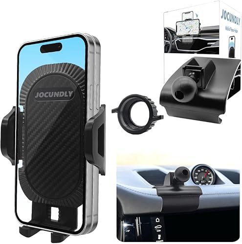 JOCUNDLY Soporte de teléfono de coche para Porsche Macan 2015-2023 y Cayenne 2019-2023 compatible con funda gruesa Soporte de teléfono móvil,