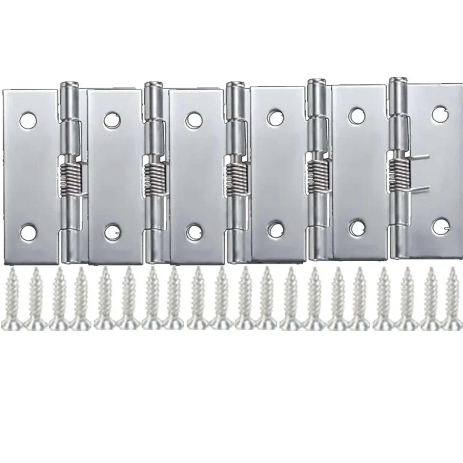 Wsqhao 5Pcs 5/10Pcs Spring Self-Closing Hinge Stainless Steel Cabinet Load For Door Windows Closer Automatic Bounce Furniture Hardware For Doors(,2 Inch)