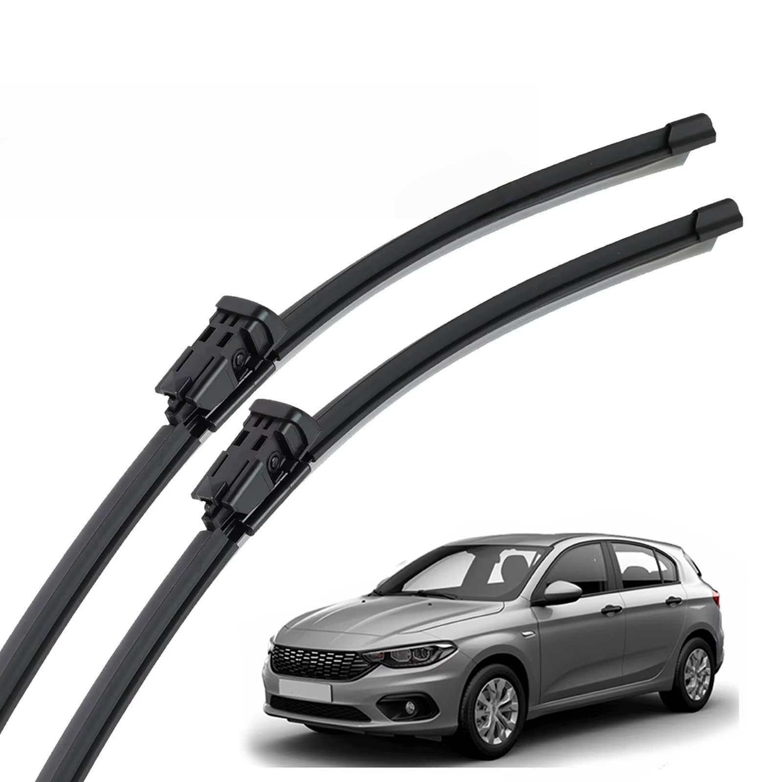 Balais d'essuie-glace avant pour Fiat Tipo 2015-2019 essuyage silencieux duo 26" et 16"