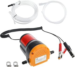 BOOMSTART - Bomba extractora de cambio de aceite de 12V 60W para líquido diésel de barrido de succión, bomba de transferencia de combustible con tubos para barco, tubos, camión, RV, ATV