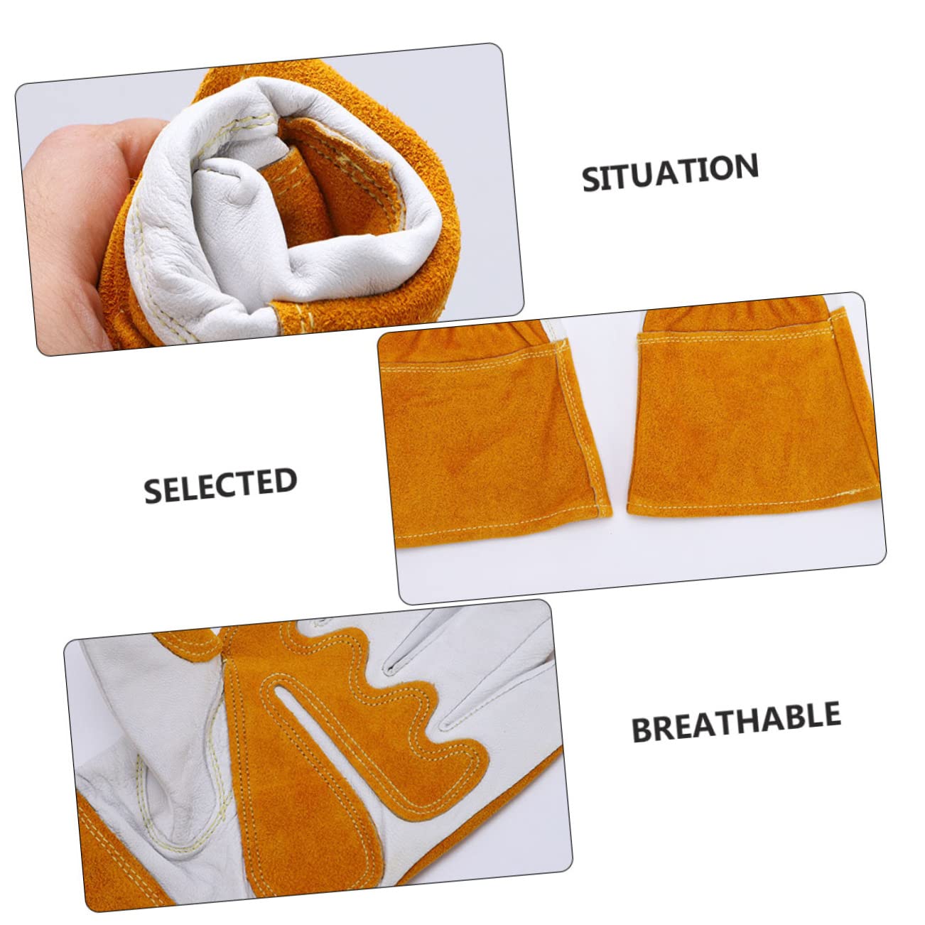 Toddmomy Guantes De Jardinería De Piel De Oveja Guantes De Trabajo Ajustables Muñeca Para Trabajar Al Aire