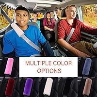 Vista 6 de 2 fundas esponjosas para cinturón de seguridad de automóvil, cojín de felpa suave y cómodo para cinturón de seguridad que protege el hombro, fundas