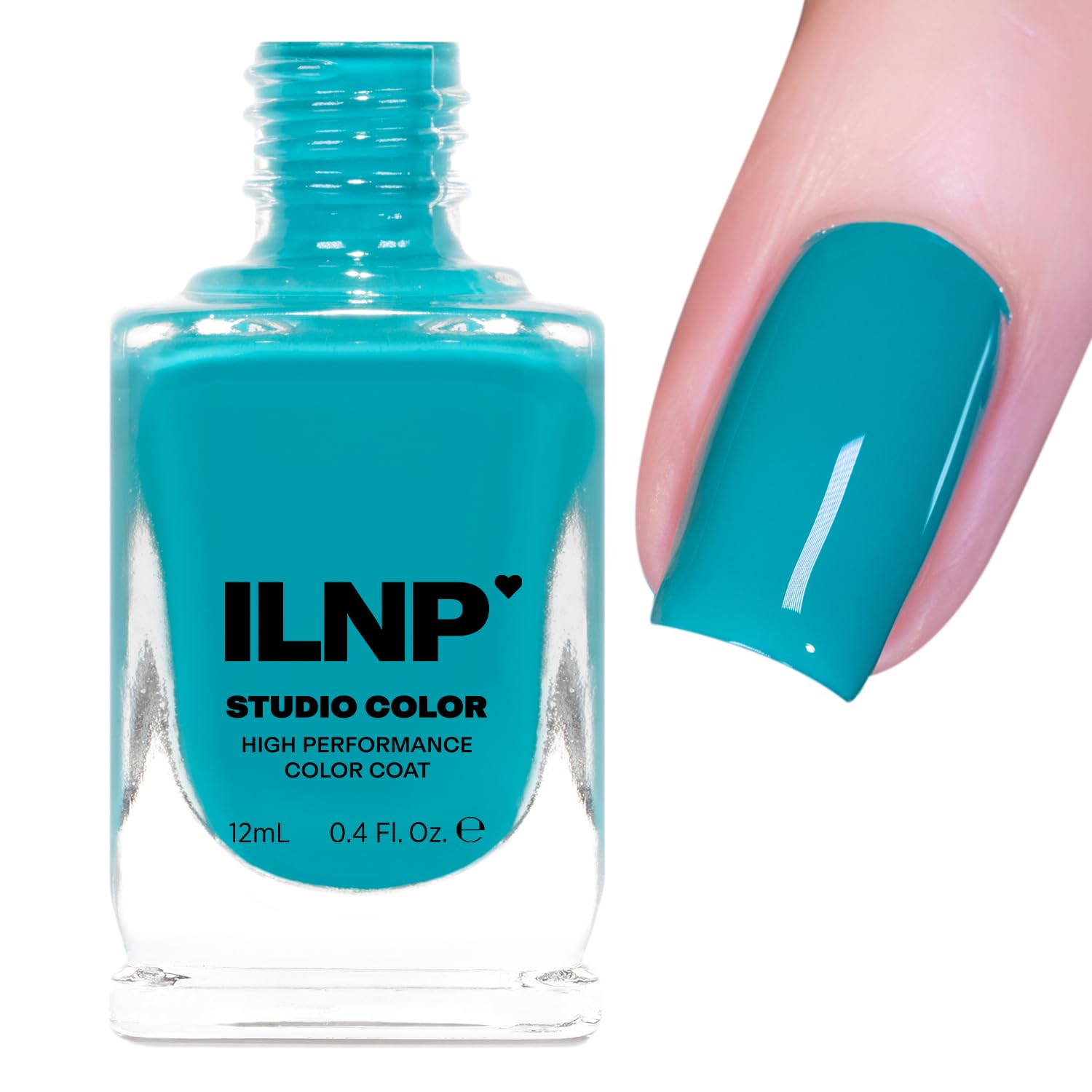 ILNP Retro Teal - Time-Traveling Teal Cream Nail Polish