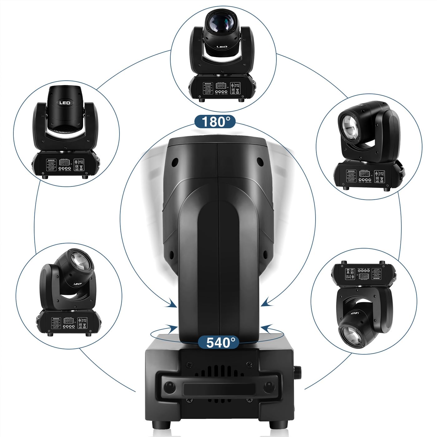 DJ-Moving-Head-Licht, RGB-Stroboskop-Spot, LED-Bühnenlicht, DMX-Steuerung, Sound-aktiviert, Master-Slave, Automatik, Indoor-Party-Disco-Licht für Partys, Bars, Clubs, Festivals 1pcs