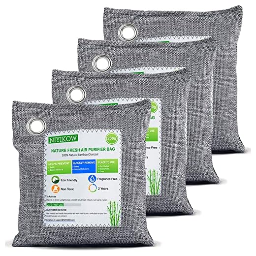 NIYIKOW Charcoal Bags Odor Absorber (4 Pack)