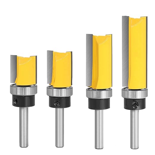 6mm Schaft Bündigfräser KTouler 4 Stück Fräser Nutfräser Holzfräser Bit