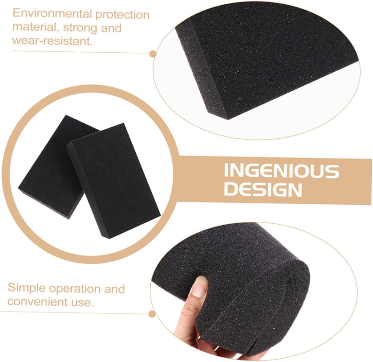 DECHOUS 3sets 4pcs Absorbent Car Wash Sponge Durable Sponges for Dust and Removal Safe for for Auto and 4pcs*3