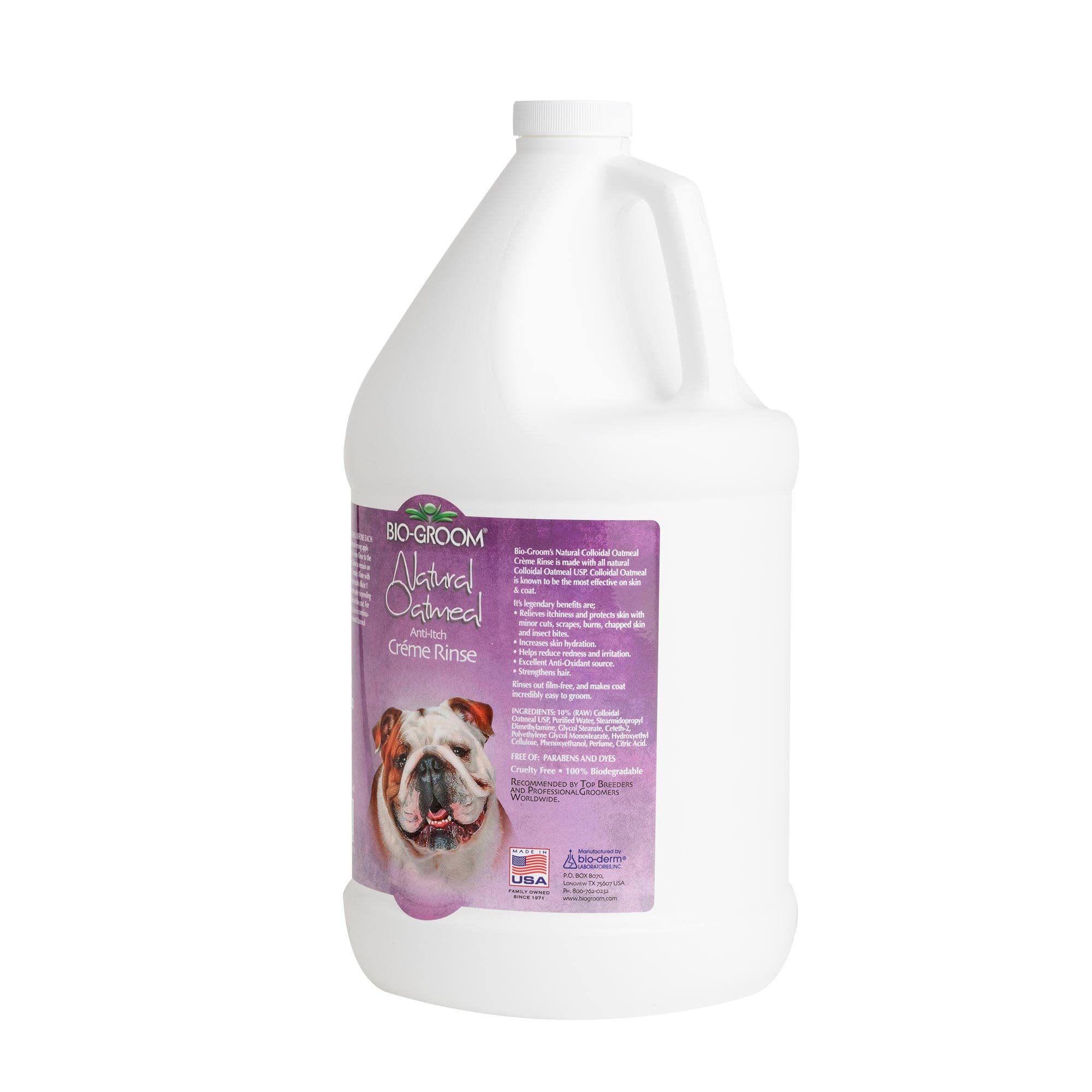 Bio-Groom - Natural Oatmeal Conditioner - Haferflocken Spülung - Hundespülung und Welpenspülung - Lindert Juckreiz und spendet Feuchtigkeit - pH-neutral und frei von Parabenen - 3.8 L