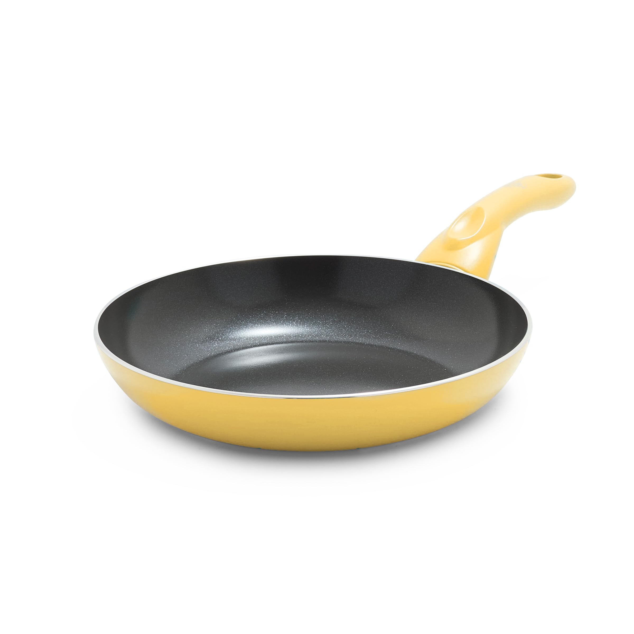 GreenLife Essentials 8 Frying Pan Skillet PFAS-Free Ceramic Nonstick Induction Ready Cookware Dishwasher Safe Yellow