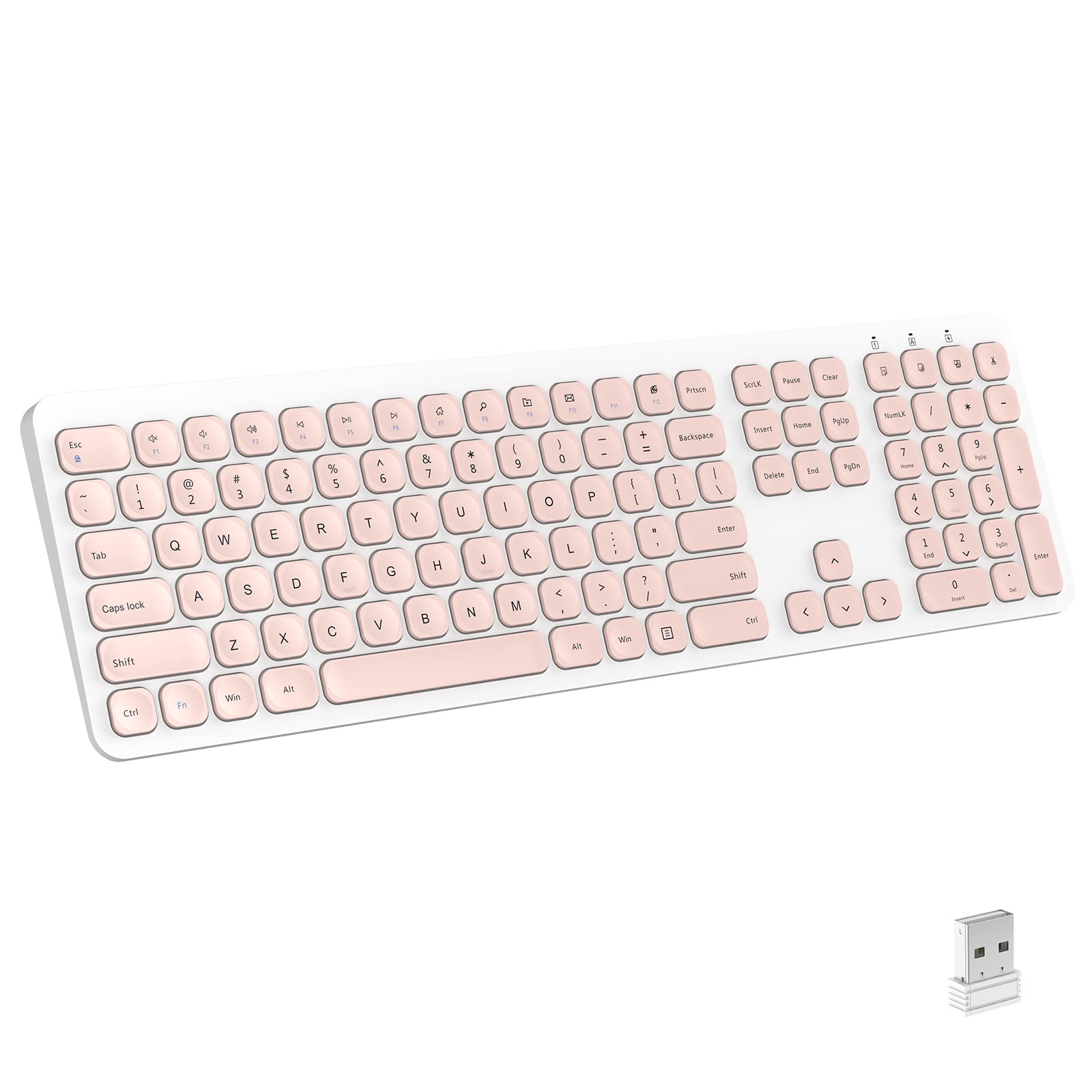 cimetech Kabellose Tastatur Kabellos Deutsches QWERTZ Layout Wireless Keyboard