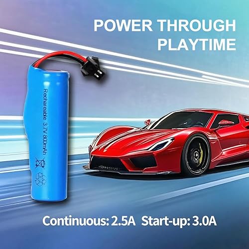Miniatura 5 de Batería recargable de iones de litio de 3.7V 800mAh para coches RC, barcos, camiones, juguetes de control remoto