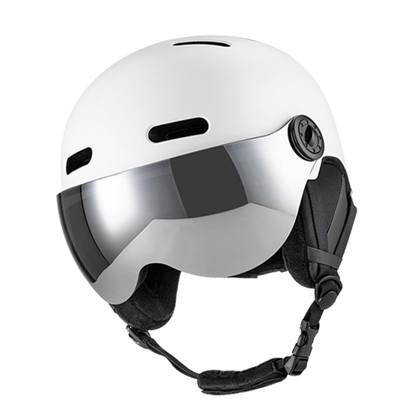 GOWENIC Casco de esquí con Gafas y Orejeras EPS Liner Casco para Deportes de Invierno con Visera Ajustable, Ideal para Hombres y Mujeres, Adecuado para Snowboard esquí, M (55-58 cm), L (59-61 cm)