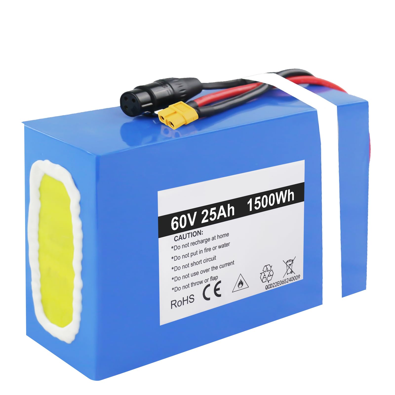 E-Bike-Akku, 60 V, 25 Ah, 60 V, E-Bike, Lithium-Akku mit Ladegerät, für 250 W ~ 2200 W Motorräder, Elektrofahrräder, Roller