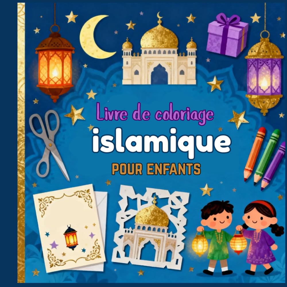 Livre de coloriage islamique pour enfants: Apprendre l’islam en s’amusant avec des coloriages simples, éducatifs et adaptés aux jeunes enfants