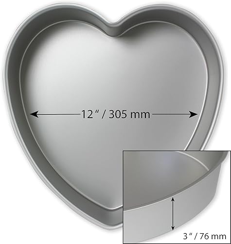 Miniatura 5 de PME Molde de aluminio para pastel de corazón, 12 x 3 pulgadas