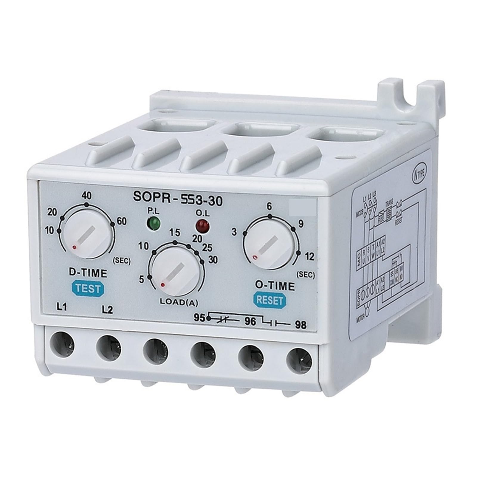 SOPR-SS3-220 Elektroniczny przekaźnik przeciążeniowy silnika, zabezpieczenie termiczne (Un: 90-260VAC) leisurely(10-120A)
