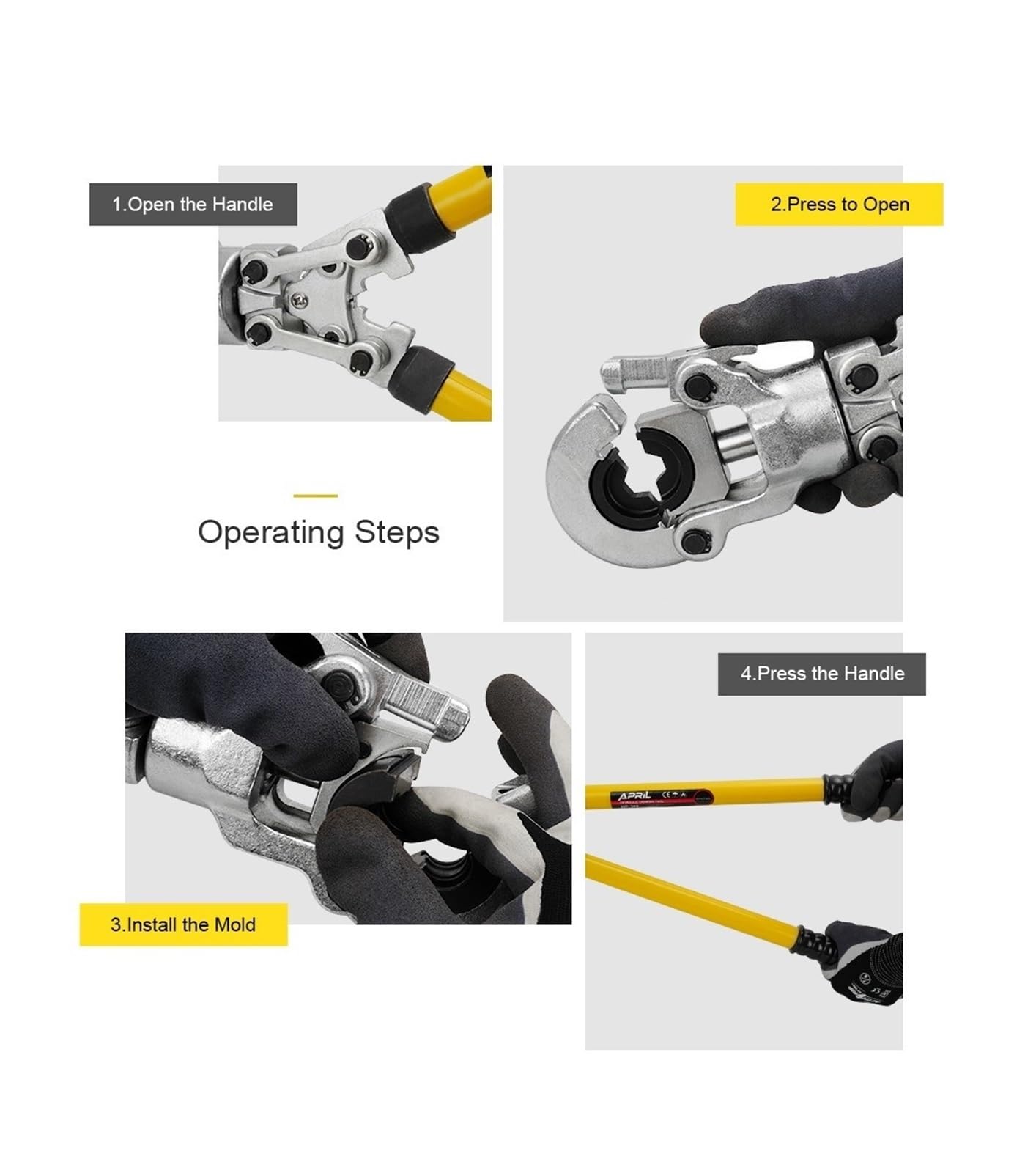 Strumento di crimpatura idraulico, JT-300 Pinze for cavi meccanici Strumenti di piegatura 10-300mm2 Pinze for tubi a crimpare Rame Terminale in alluminio a crimpare per cavi di batteria e saldatura, c