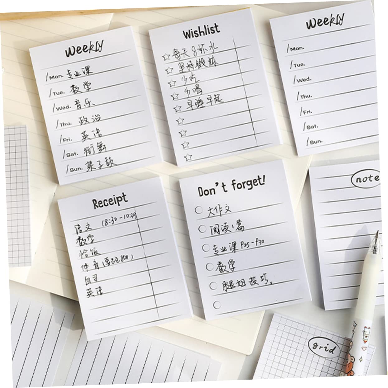 3 Sätze Memo Pad Dot Sticky Tabs Journal Sticker Kleine Kreis Sticker Planer Notizblöcke Junk Journal Kit Notizbuch Kleine Board Notizbücher 16 Stück * 3