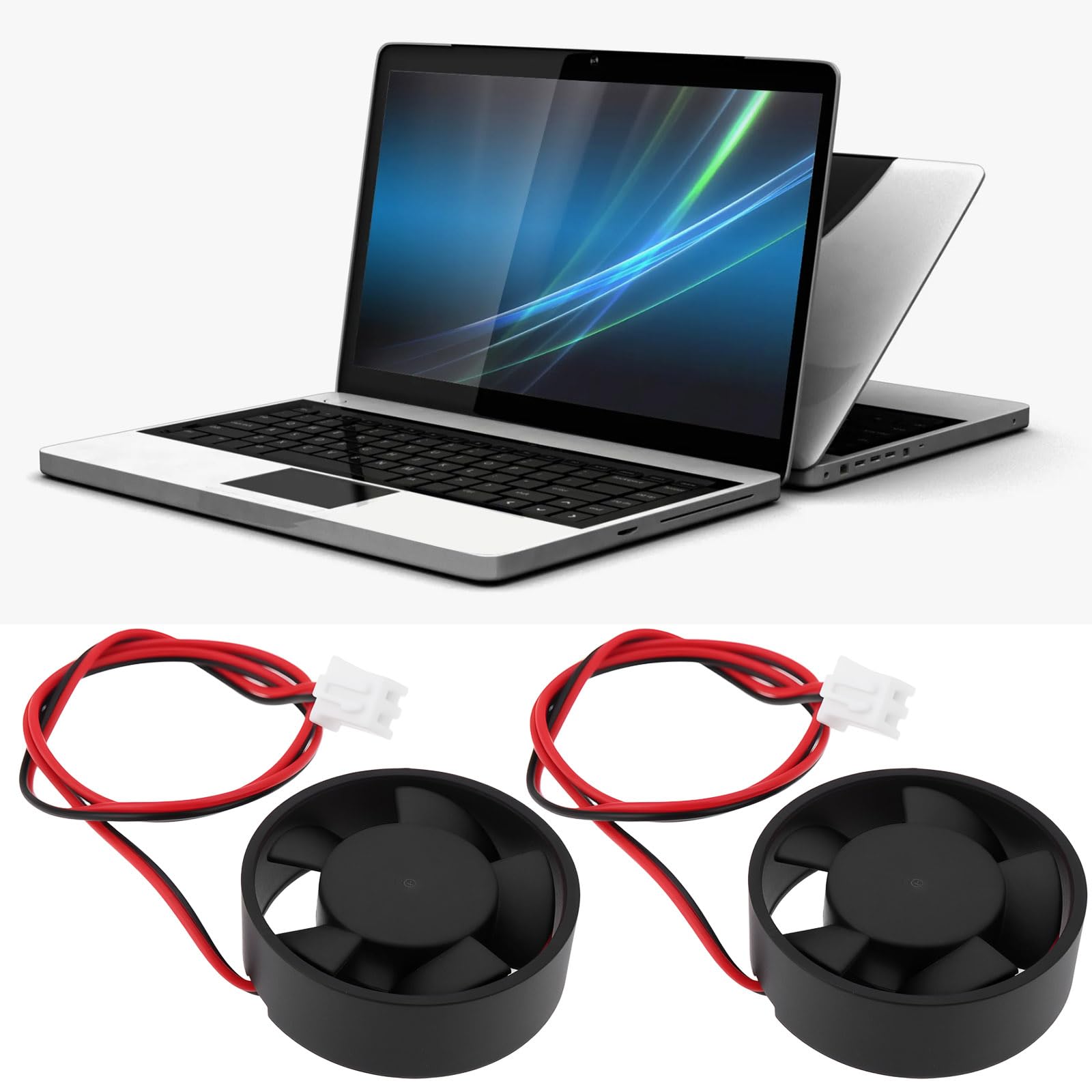 Create idea 4X Ventole di Raffreddamento Rotonde per Laptop DC 12V Tensione Corrente 0,04 A velocità 8500 Giri/min 30 * 30 * 10 Mm