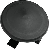 Vista 1 de Tapa superior redonda de poste de luz de 3" - Plástico negro