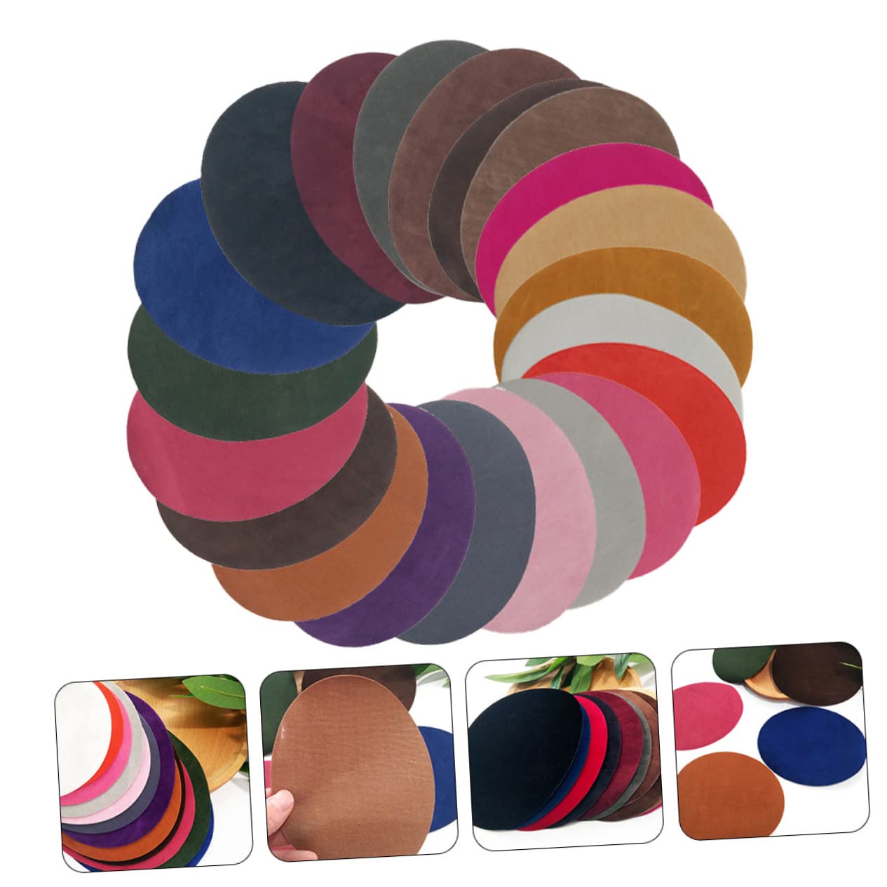 Tofficu 96piezas Parche Para Coderas De Ropa Parche De Ovalado Para Reparación De Chaquetas y Suéteres Parches De Costura Decorativos Para Proyectos De