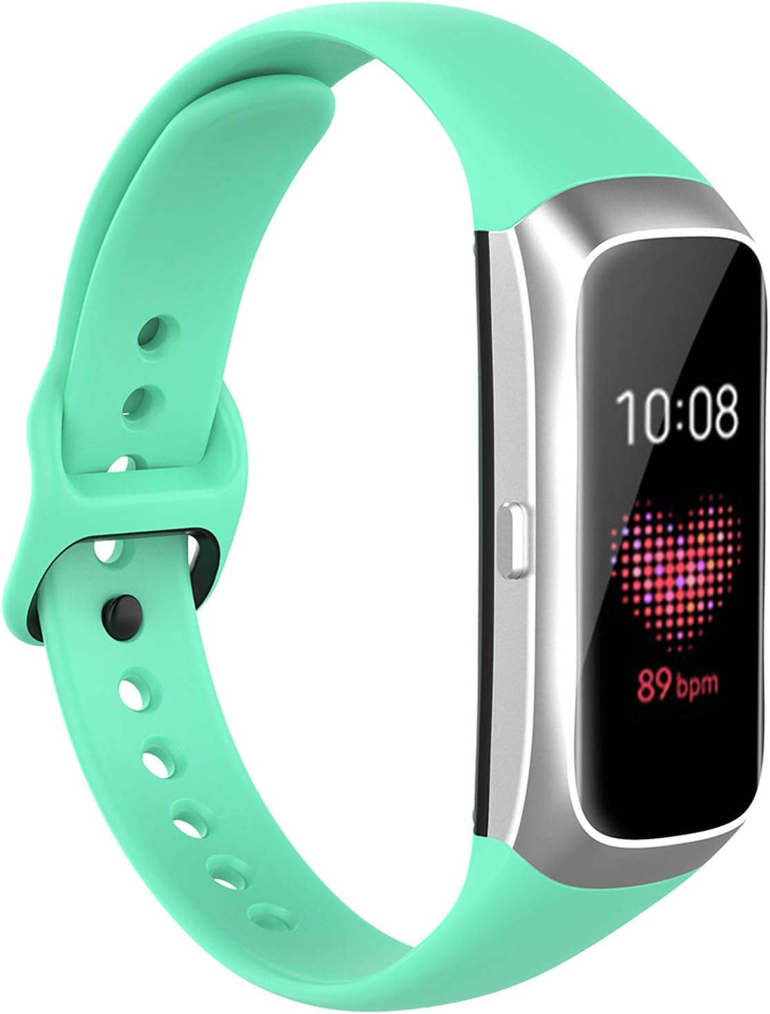 Fit for Samsung Galaxy Fit SM-R370 Watch Bands, Adjustable Soft Silicone Replacement Band Straps Wristbands Bracelet Fit Samsung Galaxy Fit Fitness Smartwatch for Women Men (Green)