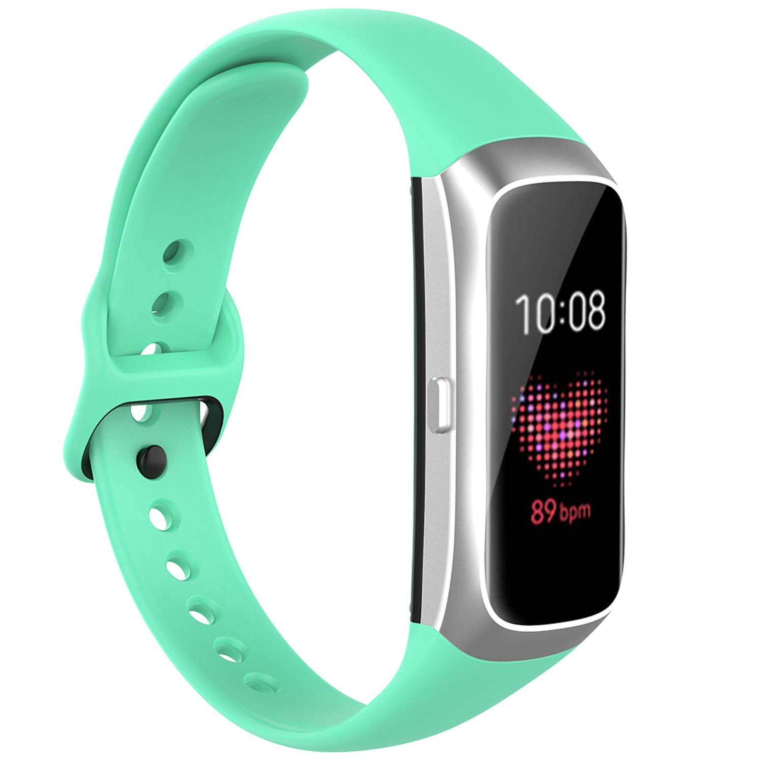 Fit for Samsung Galaxy Fit SM-R370 Watch Bands, Adjustable Soft Silicone Replacement Band Straps Wristbands Bracelet Fit Samsung Galaxy Fit Fitness Smartwatch for Women Men (Green)