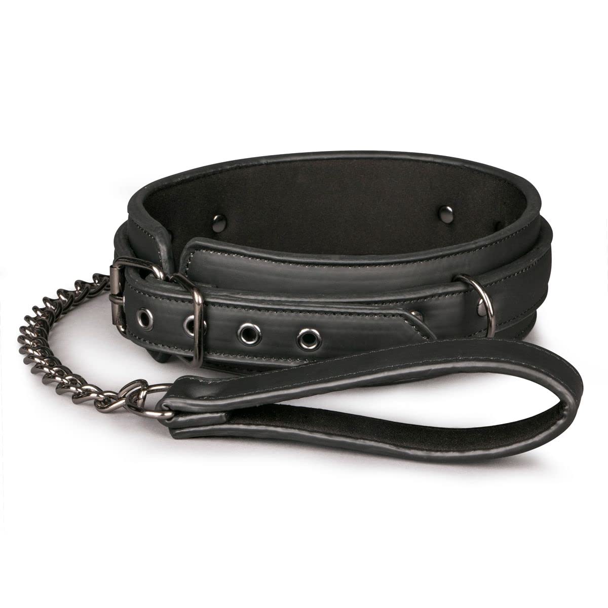 EasyToys Fetish Collection - Cuello SM para bondaje - Hecho de cuero sintético fuerte - 50 Sombras de grey juguetes eroticos