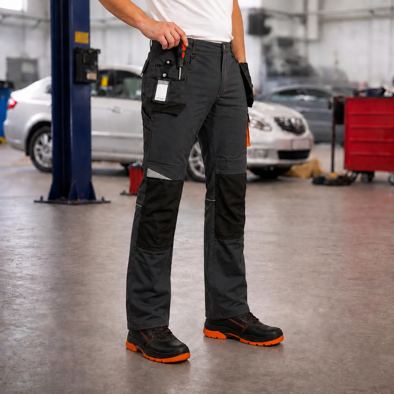 BWOLF Vector - Pantalones cortos de trabajo para hombre, robustos y flexibles, 90% nailon, 10% elastano, ligeros, elásticos, con bolsillos
