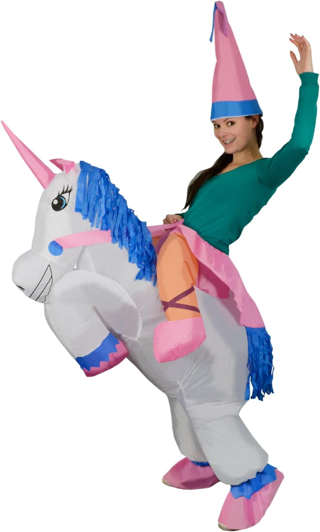 Adult Inflatable Unicorn Princess Halloween Fancy Dress Blow Up Party Cosplay Costume