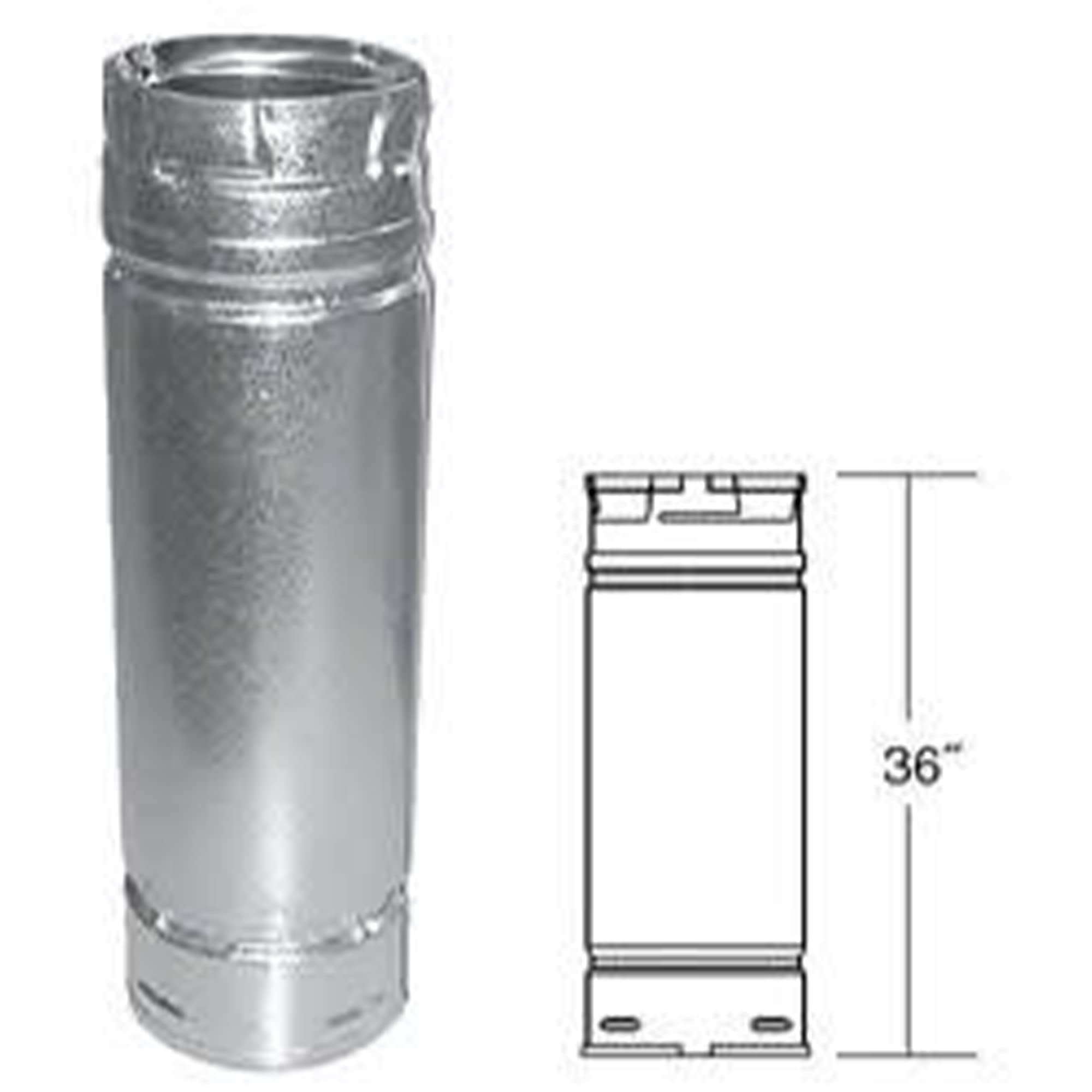 Duravent 3 x 36 Stainless Straight Pipe: Space Heaters: Amazon.com: Tools  u0026 Home Improvement