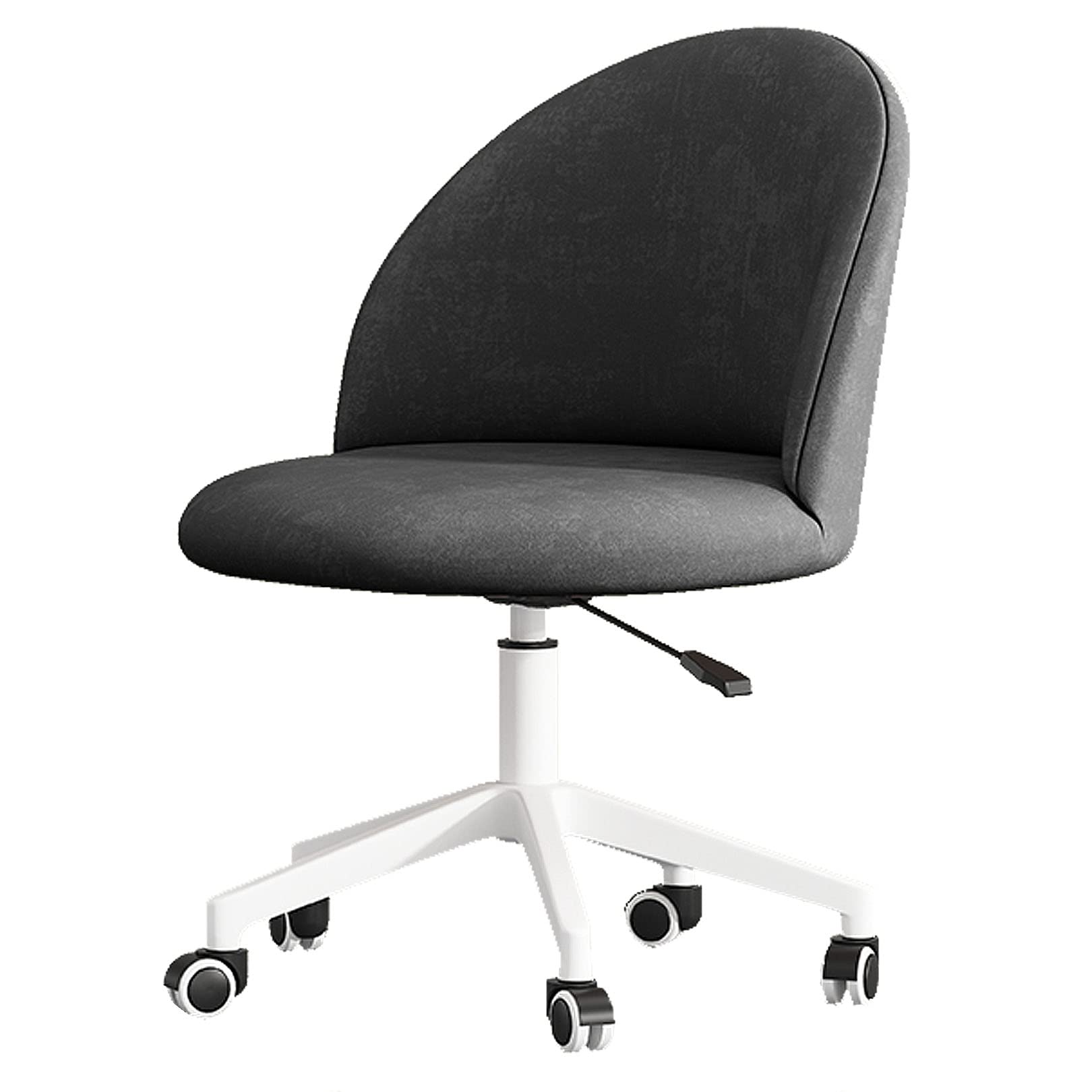 Chaise de bureau en velours confortable avec assise pivotante à 360°