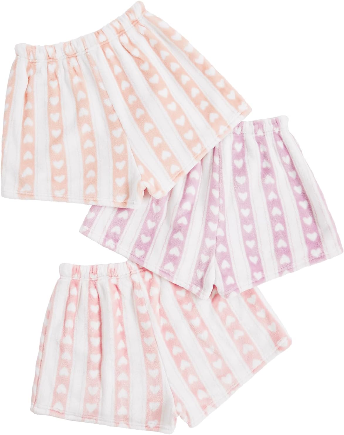 Verdusa Women's 3 Pack Fuzzy Buffalo Plaid Pajama Shorts Tie Front Elastic Waist Cute Sleep Lounge Pj Shorts - Image 2