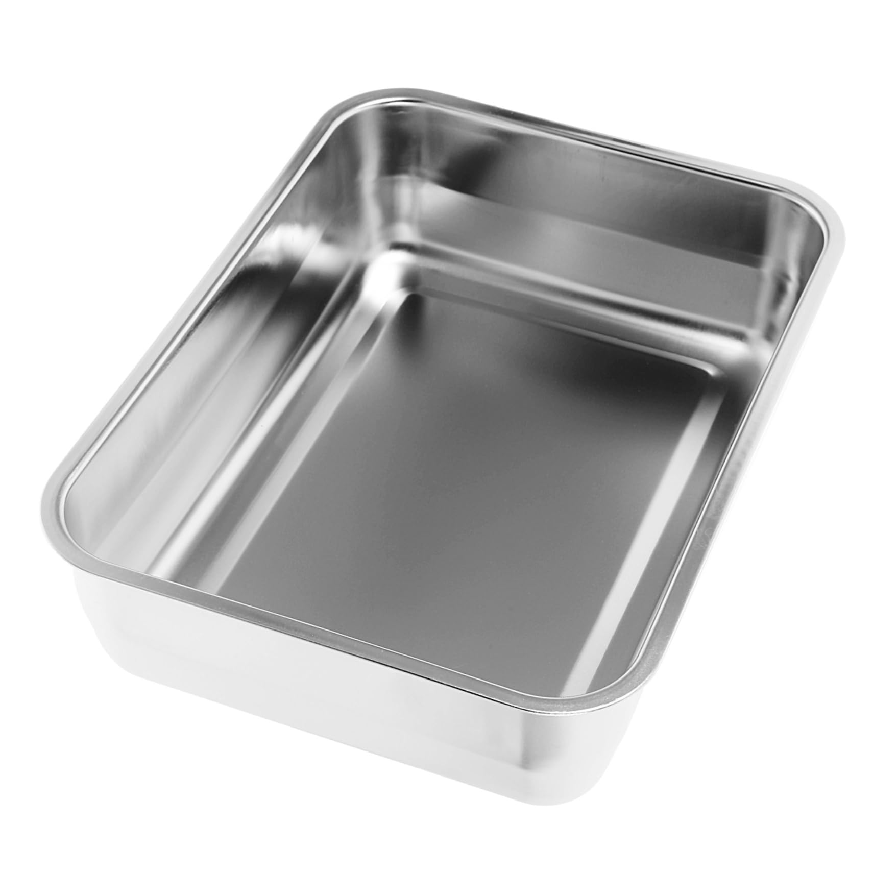 Cabilock Stainless Steel Roasting Pan Food Grade Tray for Ovens Lightweight Portable Rectangular Dish for Grilling Fish Serving for Home Restaurant Use