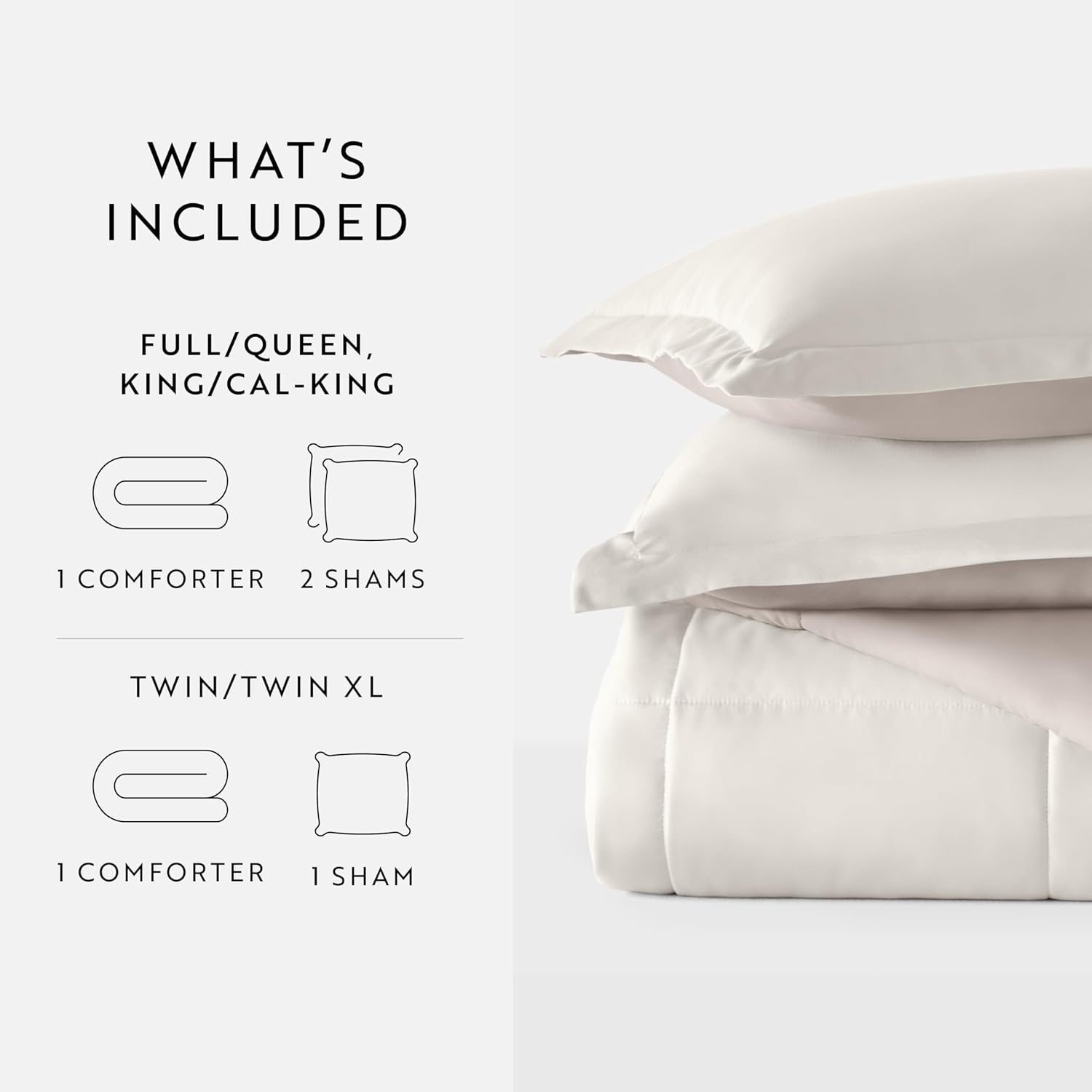 Merit Linens Comforter Set Two-Toned Reversible Microfiber All Season Down-Alternative Ultra Soft Bedding - Full/Queen Natural/Latte