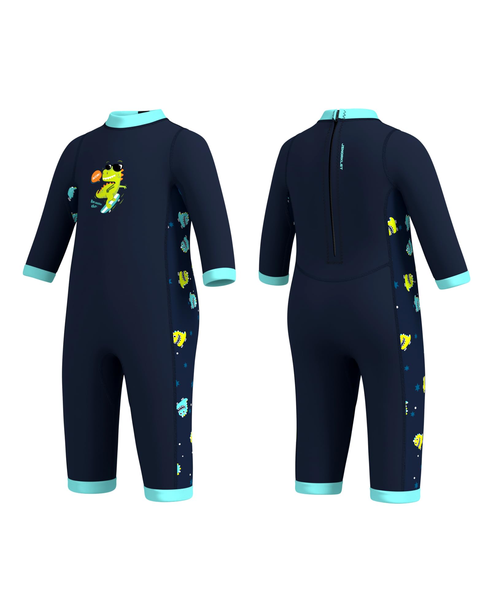 Jsnorklet Baby Wetsuit, Neoprene Thermal Swimsuit Keep Warm in Cold Water