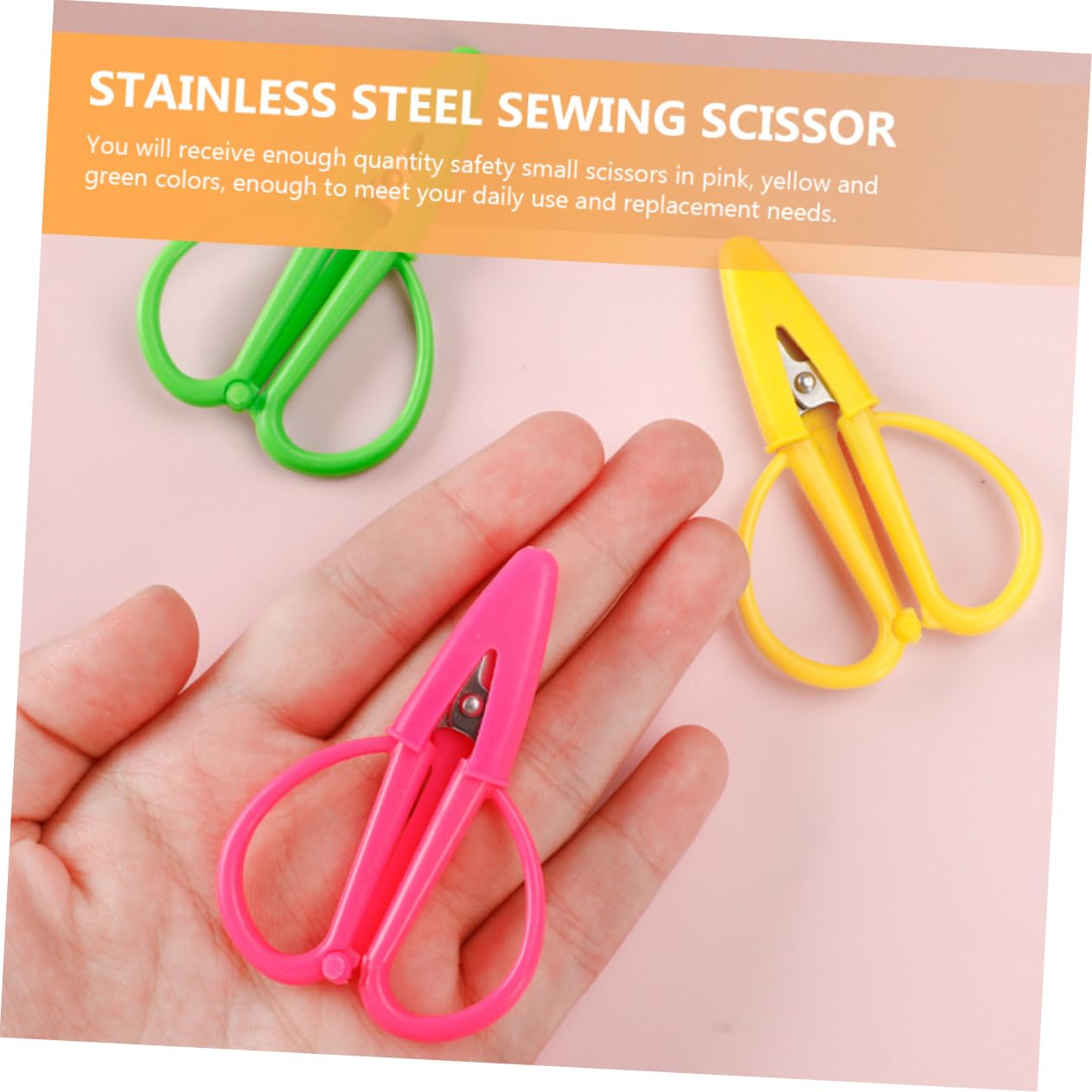 STOBOK 12piezas Tijeras De Costura Pequeñas De Seguridad Con Cubierta De Mini Tijeras Para Viaje Para Bordado y Manualidades