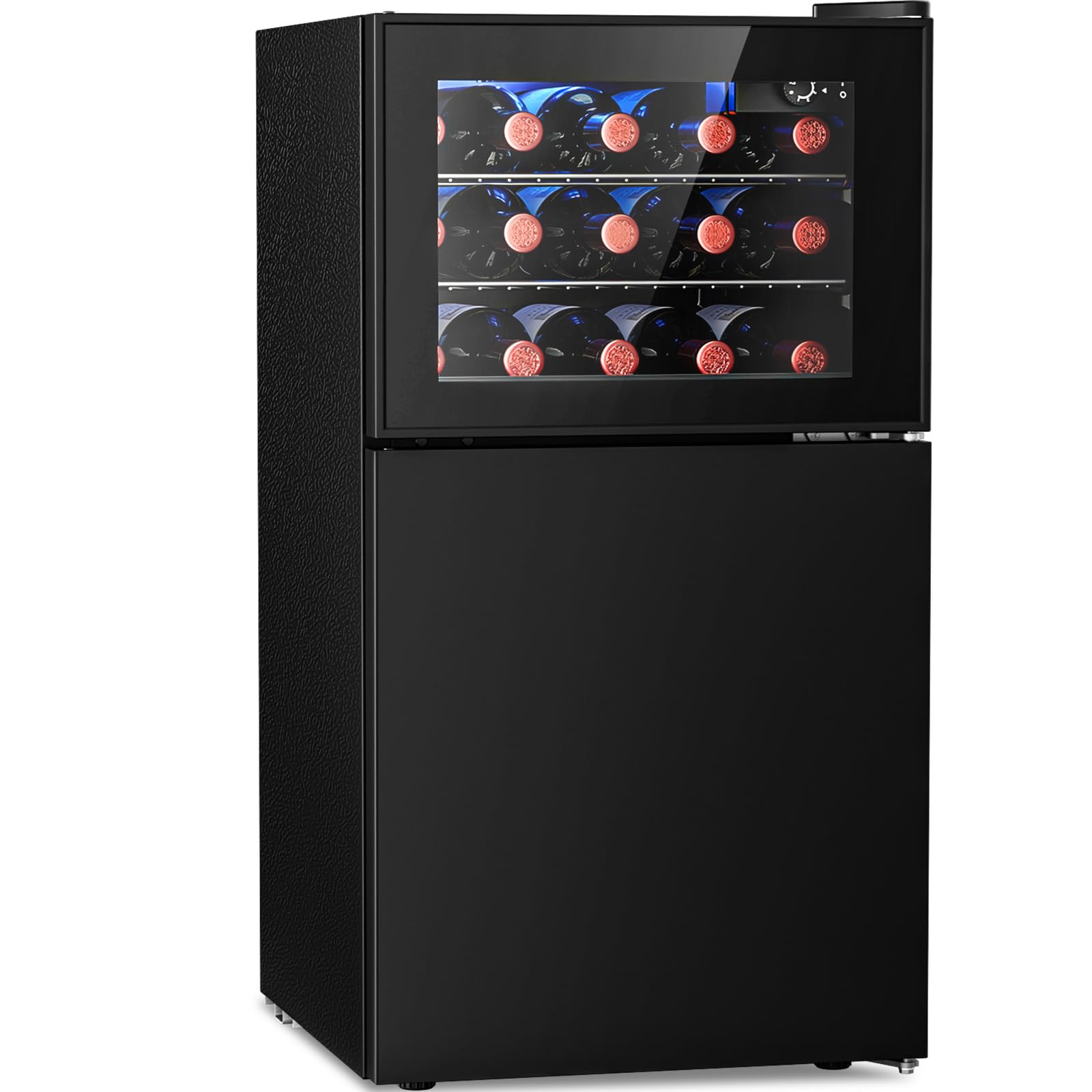 Antarctic Star 2.6 Cu. Ft. Mini Fridge With Freezer, Compact Refrigerator With Temperature Control, Reversible Door, LED Light, Energy Efficient For Home/Office/Bar/Bedroom on Fridge.com - View 1
