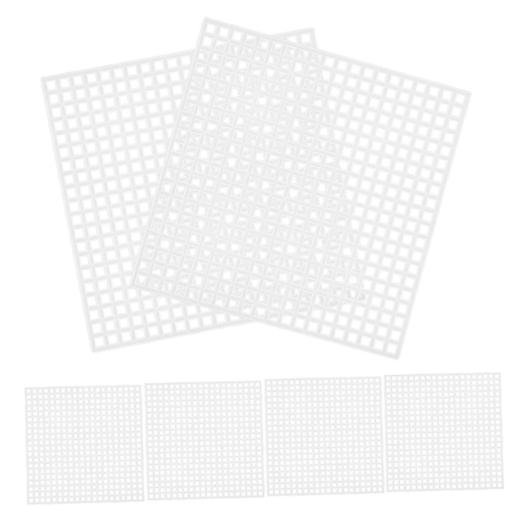 CIMAXIC 10pcs Sheets Handwoven Baseboard Bag DIY Material Knit Crochet Mesh Pad Wire Mesh Pads Creative Sewing Pads Yarn Crafting Mesh Screen Mesh Design Weaving Pads White Plastic
