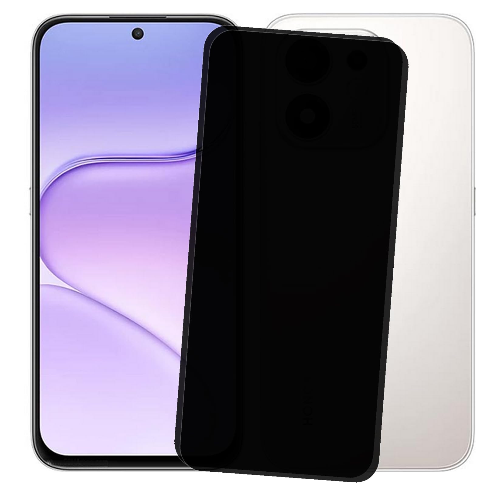 Tempered Glass for Honor 600 Smart Privacy Screen Protector | 【6.79 Inch】【2 Pack】, HD Clear Anti-Scratch , Easy Installation