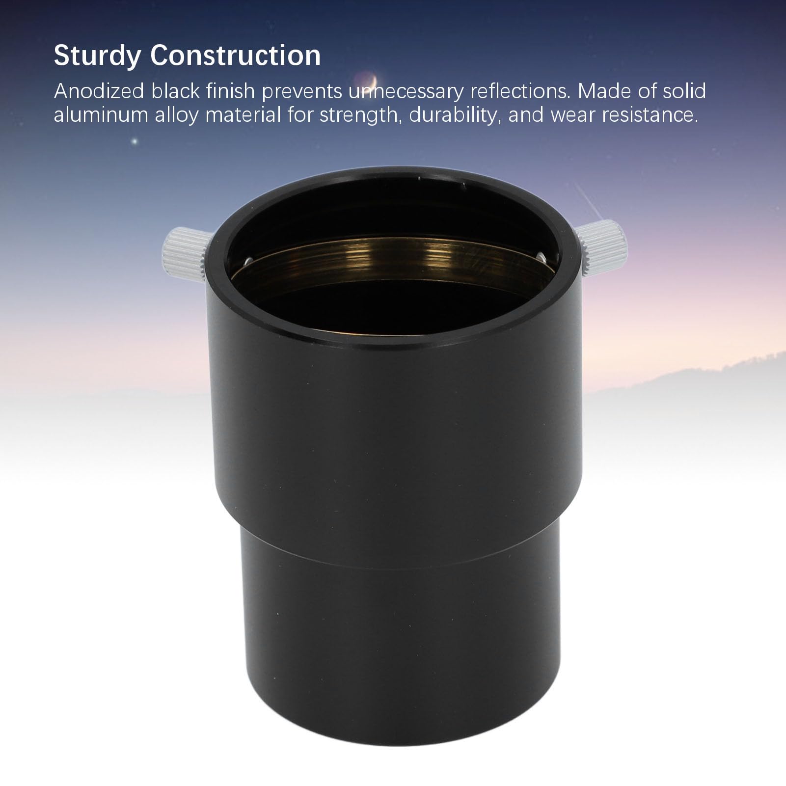 2-Inch Telescope Eyepiece Extension Tube Adapter, Black Eyepiece Extender Adapter with M48x0.75mm Threads for Astronomy Telescope Accessories (40mm)