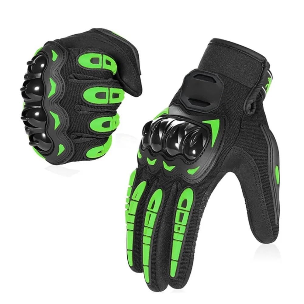 Guanti da Moto Guanti da Moto con Touch Screen, Traspiranti, con Dita Intere, Protezione per Sport all'Aria Aperta, Guanti da Moto da Cross, Guanti da Corsa su Strada (Grigio, XXL)